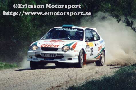 � Ericsson-Motorsport - Olof Eljas i Toyota Corolla under SSR 2001.
